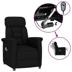 Massagesessel Elektrisch Schwarz Wildleder-Optik