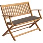 vidaXL Gartenbank mit Auflage 120 cm Massivholz Akazie vidaXL Gartenbank mit Auflage 120 cm Massivholz Akazie