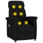 Massagesessel Elektrisch Schwarz Wildleder-Optik Massagesessel Elektrisch Schwarz Wildleder-Optik
