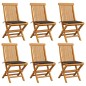 vidaXL Gartenstühle mit Taupe Kissen 6 Stk. Massivholz Teak vidaXL Gartenstühle mit Taupe Kissen 6 Stk. Massivholz Teak