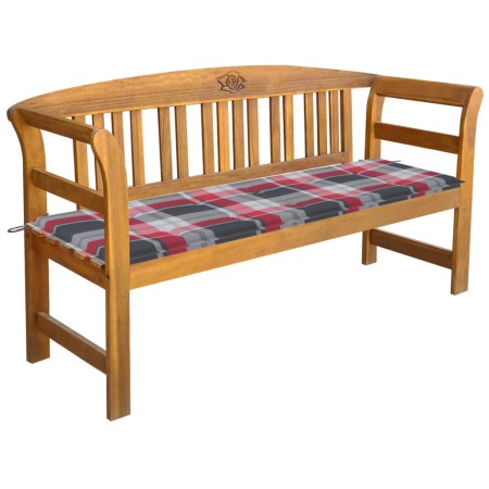 vidaXL Gartenbank mit Auflage 157 cm Massivholz Akazie