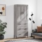 Highboard Grau Sonoma 69,5x34x180 cm Holzwerkstoff Highboard Grau Sonoma 69,5x34x180 cm Holzwerkstoff