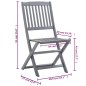 vidaXL Klappbare Gartenstühle 6 Stk. mit Sitzkissen Massivholz Akazie vidaXL Klappbare Gartenstühle 6 Stk. mit Sitzkissen Massivholz Akazie