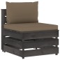 vidaXL 3-tlg. Garten-Lounge-Set mit Kissen Grau Imprägniertes Holz vidaXL 3-tlg. Garten-Lounge-Set mit Kissen Grau Imprägniertes Holz
