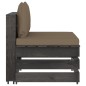vidaXL 3-tlg. Garten-Lounge-Set mit Kissen Grau Imprägniertes Holz vidaXL 3-tlg. Garten-Lounge-Set mit Kissen Grau Imprägniertes Holz