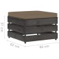 vidaXL 3-tlg. Garten-Lounge-Set mit Kissen Grau Imprägniertes Holz vidaXL 3-tlg. Garten-Lounge-Set mit Kissen Grau Imprägniertes Holz
