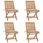 vidaXL Klappbare Gartenstühle mit Kissen 4 Stk. Massivholz Teak vidaXL Klappbare Gartenstühle mit Kissen 4 Stk. Massivholz Teak