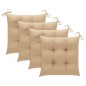 vidaXL Klappbare Gartenstühle mit Kissen 4 Stk. Massivholz Teak vidaXL Klappbare Gartenstühle mit Kissen 4 Stk. Massivholz Teak
