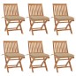 vidaXL Klappbare Gartenstühle mit Kissen 6 Stk. Massivholz Teak vidaXL Klappbare Gartenstühle mit Kissen 6 Stk. Massivholz Teak