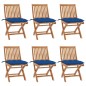 vidaXL Klappbare Gartenstühle mit Kissen 6 Stk. Massivholz Teak vidaXL Klappbare Gartenstühle mit Kissen 6 Stk. Massivholz Teak