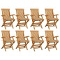 vidaXL Gartenstühle mit Beigen Kissen 8 Stk. Massivholz Teak vidaXL Gartenstühle mit Beigen Kissen 8 Stk. Massivholz Teak