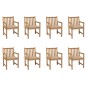 vidaXL Gartenstühle 8 Stk. mit Beigen Kissen Massivholz Teak vidaXL Gartenstühle 8 Stk. mit Beigen Kissen Massivholz Teak