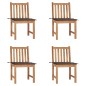 vidaXL Gartenstühle 4 Stk. mit Kissen Massivholz Teak vidaXL Gartenstühle 4 Stk. mit Kissen Massivholz Teak