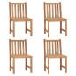 vidaXL Gartenstühle 4 Stk. mit Kissen Massivholz Teak vidaXL Gartenstühle 4 Stk. mit Kissen Massivholz Teak