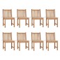 vidaXL Gartenstühle 8 Stk. mit Kissen Massivholz Teak vidaXL Gartenstühle 8 Stk. mit Kissen Massivholz Teak