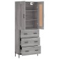 Highboard Grau Sonoma 69,5x34x180 cm Holzwerkstoff Highboard Grau Sonoma 69,5x34x180 cm Holzwerkstoff