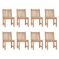 vidaXL Gartenstühle 8 Stk. mit Kissen Massivholz Teak vidaXL Gartenstühle 8 Stk. mit Kissen Massivholz Teak