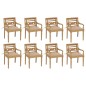 vidaXL Batavia-Stühle mit Kissen 8 Stk. Massivholz Teak vidaXL Batavia-Stühle mit Kissen 8 Stk. Massivholz Teak
