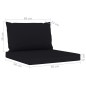 9-tlg. Garten-Lounge-Set mit Kissen Schwarz 9-tlg. Garten-Lounge-Set mit Kissen Schwarz