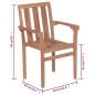 vidaXL Stapelbare Gartenstühle mit Kissen 8 Stk. Massivholz Teak vidaXL Stapelbare Gartenstühle mit Kissen 8 Stk. Massivholz Teak