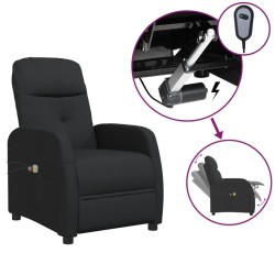 Massagesessel Elektrisch Schwarz Stoff