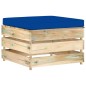 vidaXL Modulare Ottomane mit Kissen Grün Imprägniertes Holz vidaXL Modulare Ottomane mit Kissen Grün Imprägniertes Holz