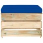 vidaXL Modulare Ottomane mit Kissen Grün Imprägniertes Holz vidaXL Modulare Ottomane mit Kissen Grün Imprägniertes Holz