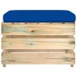 vidaXL Modulare Ottomane mit Kissen Grün Imprägniertes Holz vidaXL Modulare Ottomane mit Kissen Grün Imprägniertes Holz