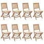 vidaXL Klappbare Gartenstühle 8 Stk. mit Kissen Massivholz Akazie vidaXL Klappbare Gartenstühle 8 Stk. mit Kissen Massivholz Akazie