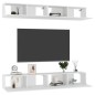 TV-Schränke 4 Stk. Weiß 100x30x30 cm Holzwerkstoff TV-Schränke 4 Stk. Weiß 100x30x30 cm Holzwerkstoff