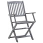 vidaXL Klappbare Gartenstühle 8 Stk. mit Kissen Massivholz Akazie vidaXL Klappbare Gartenstühle 8 Stk. mit Kissen Massivholz Akazie