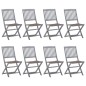 vidaXL Klappbare Gartenstühle 8 Stk. mit Kissen Massivholz Akazie vidaXL Klappbare Gartenstühle 8 Stk. mit Kissen Massivholz Akazie
