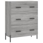 Highboard Grau Sonoma 69,5x34x180 cm Holzwerkstoff Highboard Grau Sonoma 69,5x34x180 cm Holzwerkstoff