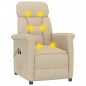 Massagesessel Elektrisch Creme Wildleder-Optik Massagesessel Elektrisch Creme Wildleder-Optik