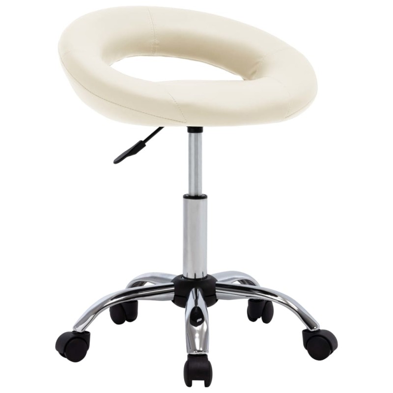 vidaXL Esszimmerstuhl Drehbar Creme Kunstleder vidaXL Esszimmerstuhl Drehbar Creme Kunstleder