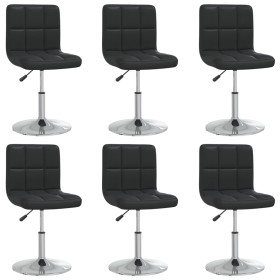 vidaXL Esszimmerstühle 6 Stk. Schwarz Kunstleder