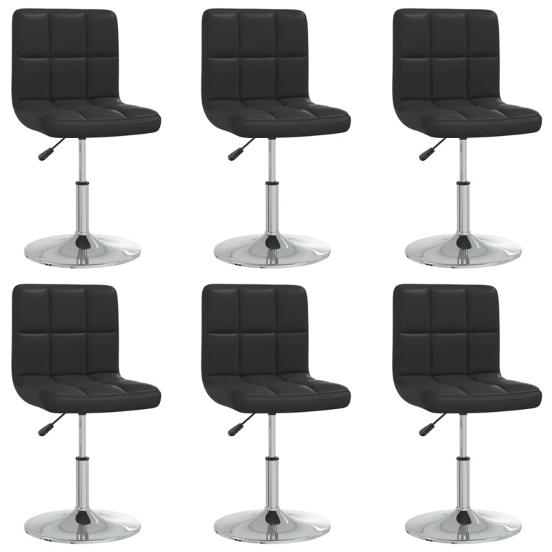 vidaXL Esszimmerstühle 6 Stk. Schwarz Kunstleder vidaXL Esszimmerstühle 6 Stk. Schwarz Kunstleder