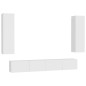 4-tlg. TV-Schrank-Set Weiß Holzwerkstoff 4-tlg. TV-Schrank-Set Weiß Holzwerkstoff