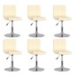 vidaXL Esszimmerstühle 6 Stk. Drehbar Creme Stoff vidaXL Esszimmerstühle 6 Stk. Drehbar Creme Stoff