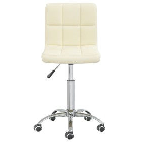 vidaXL Esszimmerstuhl Drehbar Creme Stoff
