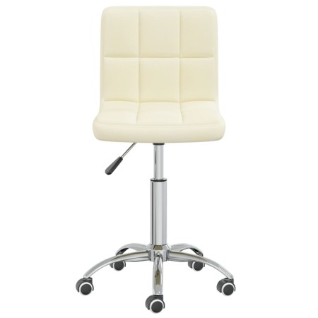 vidaXL Esszimmerstuhl Drehbar Creme Stoff