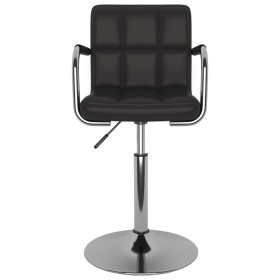 vidaXL Esszimmerstühle 6 Stk. Drehbar Schwarz Kunstleder
