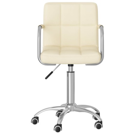 vidaXL Esszimmerstuhl Drehbar Creme Stoff
