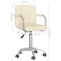 vidaXL Esszimmerstuhl Drehbar Creme Stoff vidaXL Esszimmerstuhl Drehbar Creme Stoff