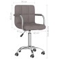 vidaXL Esszimmerstuhl Drehbar Taupe Stoff vidaXL Esszimmerstuhl Drehbar Taupe Stoff
