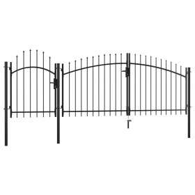 vidaXL Gartentor Stahl 2x4 m Schwarz