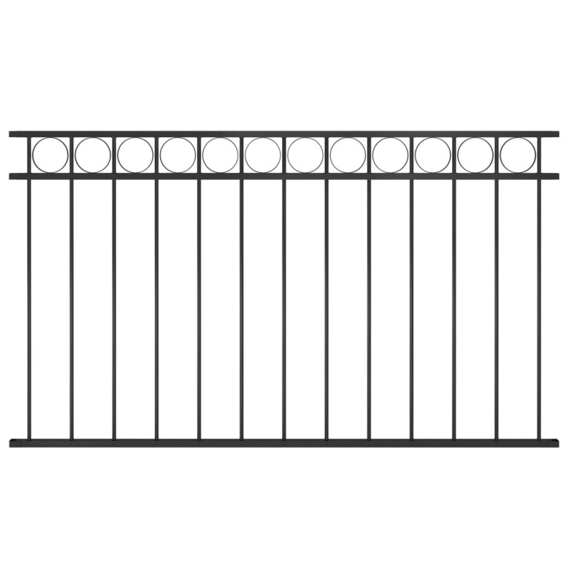 vidaXL Zaunfeld Stahl 1,7x0,8 m Schwarz vidaXL Zaunfeld Stahl 1,7x0,8 m Schwarz