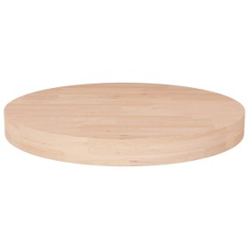vidaXL Runde Tischplatte Ø40x4 cm Unbehandeltes Massivholz Eiche