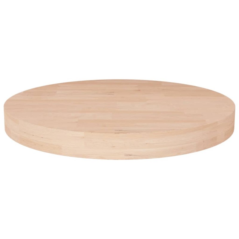 vidaXL Runde Tischplatte Ø40x4 cm Unbehandeltes Massivholz Eiche vidaXL Runde Tischplatte Ø40x4 cm Unbehandeltes Massivholz Eiche