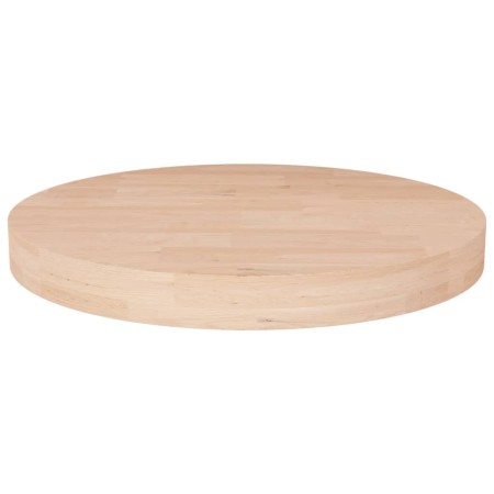 vidaXL Runde Tischplatte Ø40x4 cm Unbehandeltes Massivholz Eiche